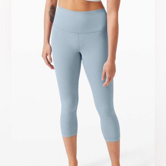 Lululemon Align Crop *21" Chambray Blue Buttery Soft Size 2 - Picture 2 of 9